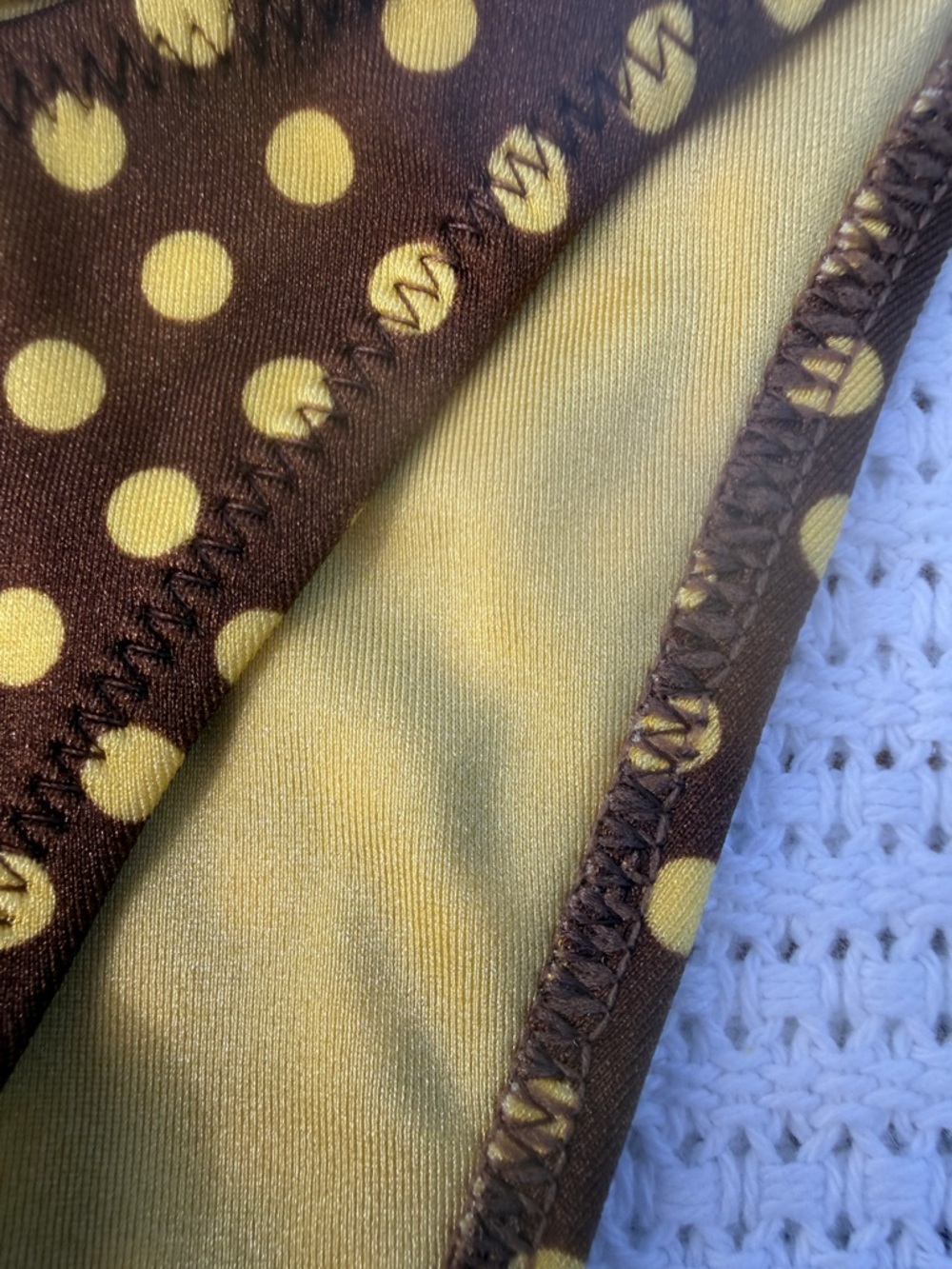 triangl swimwear Brown and Yellow Polka Dot String Bikini - Picture 4 of 10